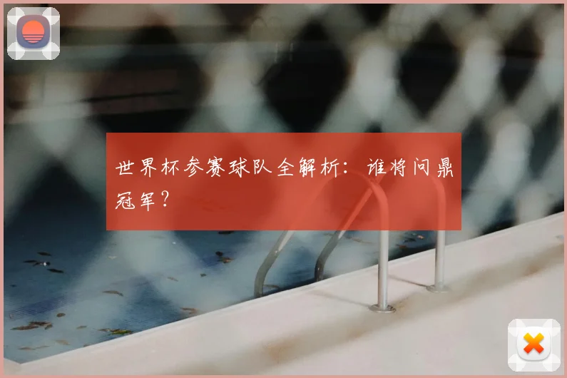 世界杯参赛球队全解析:谁将问鼎冠军?